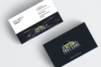 auto repair, car wash, and auto detailing business cards