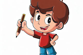 draw cartoon character for your comic and children