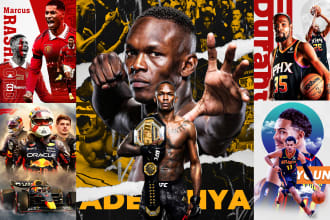create professional sports flyer and football, gym poster