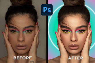 do professional skin retouching and headshots, portrait photo editing