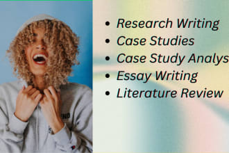 research,case studies,reports and summary writing