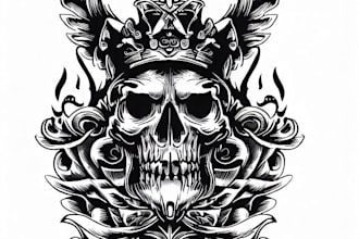 make old school style tattoo design