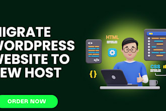 transfer, migrate wordpress website to new host or domain