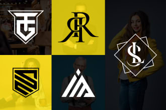 do modern minimalist monogram fashion clothing brand luxury logo design
