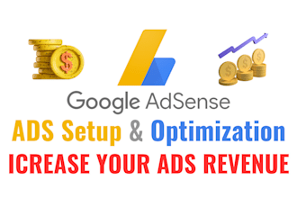 setup google adsense ads to wordpress website or optimized ads