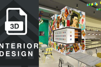 create any interior design 3d model and renders in sketchup