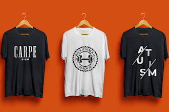 create custom and minimalist typography t shirt design