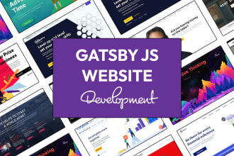 design and develop your website in gatsby js