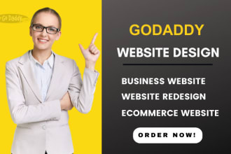 godaddy website design, redesign or godaddy ecommerce store