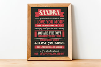 do typography poster, wall art