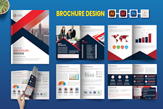 design corporate company profile brochure business proposal menu biflod trifold