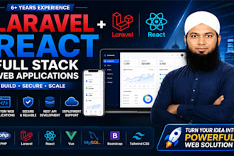 build a full stack web application with laravel and react