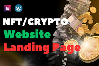 design nft website or landing page with wordpress elementor pro