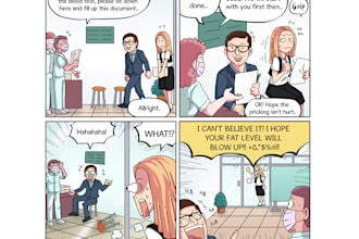 draw a simple colorful comic strip
