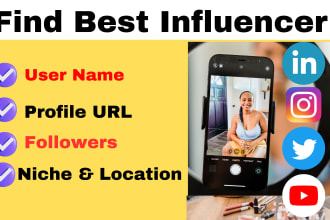 find best instagram influencer youtube influencer linkedin influencer email list
