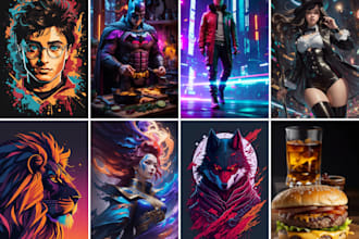 create a unique and creative ai character or concept art