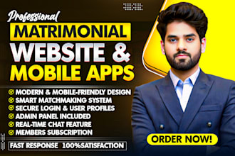 build modern matrimonial websites and mobile applications