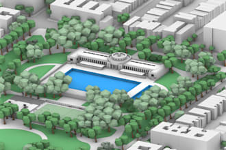 create detailed 3d site models in rhino for masterplans