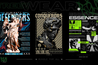 do premium y2k, grunge genre, and streetwear designs for your clothing brand
