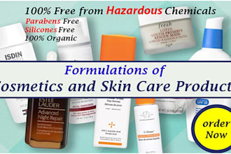 formulate cosmetics, beauty creams or makeup products as a chemist