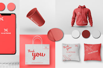 design company branding logo with full brand kit