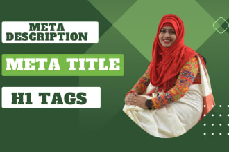 do optimize seo meta title, meta description,image alt tag with h1 tag