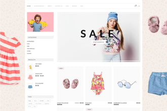 design kids fashion website design