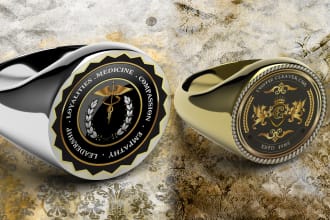 do luxury heraldic, family crest etc, to engrave on ring