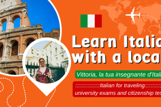 be your professional italian language teacher