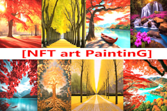 create unique nft art painting design for your collection