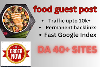 do food guest post on food blog with food backlinks