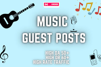 publish music guest post with high da music backlinks