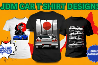 create custom jdm cars and cool streetwear tshirt and hoodie design
