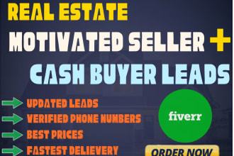 generate cash buyer leads , motivated seller list with skip trace