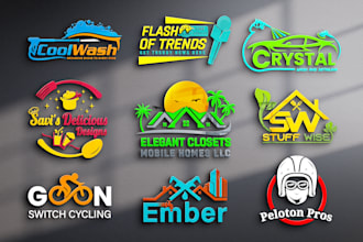 create a modern professional and 3d business logo design