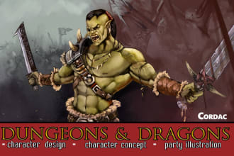 illustrate your dungeons and dragons characters or party, monsters and creatures