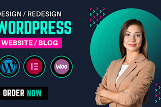 create a responsive wordpress website design or blog