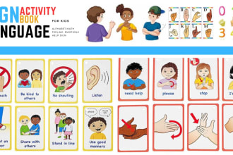 design sign language flashcards sign for kids work