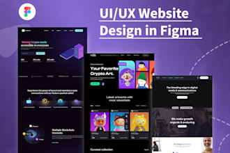 do UI UX website design landing page design in figma