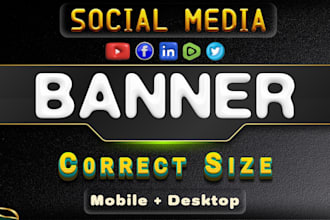 create channel banner for youtube, rumble, page cover for facebook, linkedin, x