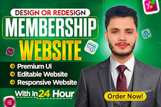 create wordpress membership website subscription website, membership site