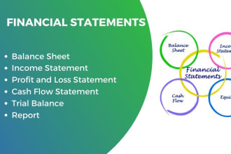 prepare financial statements, income statement, balance sheet, cash flow