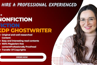 ghostwrite best selling non fiction kindle ebook, fiction ebook ghostwriter