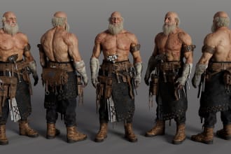 create 3d game character modeling, 3d game character, 3d army figure