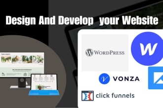 fix, design and redesign your wordpress, wix, webflow, kajabi, simvoly,thinkific