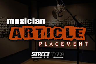 write a musician article and post it on our blog