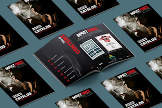 design any clean commercial brochure, catalog