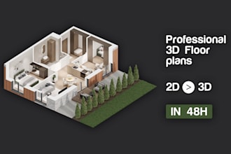 create a professional 3d floor plan