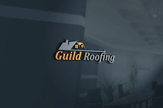 design logo about handyman, real estate, renovation, roofing and service