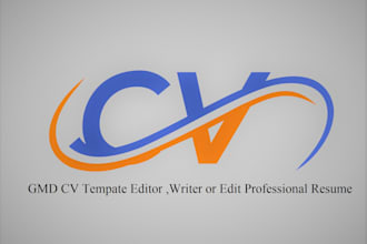 design, write or edit professional resumes or CV template